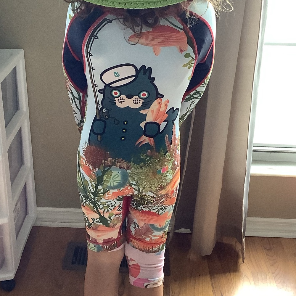 Kids' Colorful Underwater Print Swimsuit. - Picture 3 of 3